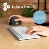 R-Go Tools Ergonoomiline klaviatuur R-Go Compact Break, kompaktne klaviatuur pausitarkvaraga, AZERTY (FR), Bluetooth, valge