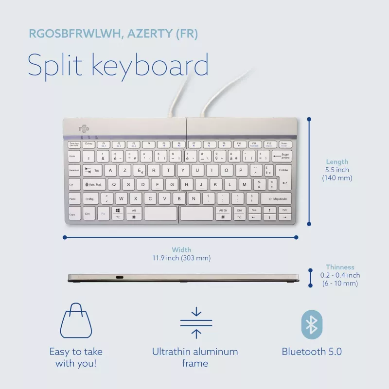 R-Go Tools Ergonomic klaviatuur R-Go Split Break with break RGOSBFRWLWH