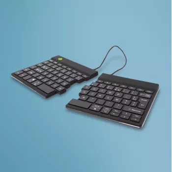 R-Go Tools Ergonoomiline klaviatuur R-Go Split Break koos pausitarkvaraga, ergonoomiline poolitatud klaviatuur, AZERTY (FR), Bluetooth, must