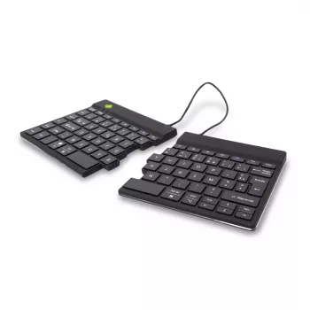 R-Go Tools Ergonoomiline klaviatuur R-Go Split Break koos pausitarkvaraga, ergonoomiline poolitatud klaviatuur, AZERTY (FR), Bluetooth, must