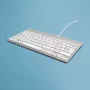 R-Go Tools Ergonoomiline klaviatuur R-Go Compact Break, kompaktne klaviatuur koos pausitarkvaraga, AZERTY (BE), juhtmega, valge