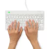 R-Go Tools Ergonoomiline klaviatuur R-Go Compact Break, kompaktne klaviatuur koos pausitarkvaraga, AZERTY (BE), juhtmega, valge