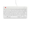 R-Go Tools Ergonoomiline klaviatuur R-Go Compact Break, kompaktne klaviatuur koos pausitarkvaraga, AZERTY (BE), juhtmega, valge