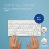 R-Go Tools Ergonoomiline klaviatuur R-Go Compact Break, kompaktne klaviatuur koos pausitarkvaraga, AZERTY (BE), juhtmega, valge