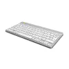 R-Go Tools Ergonoomiline klaviatuur R-Go Compact Break, kompaktne klaviatuur pausitarkvaraga, AZERTY (BE), Bluetooth, valge