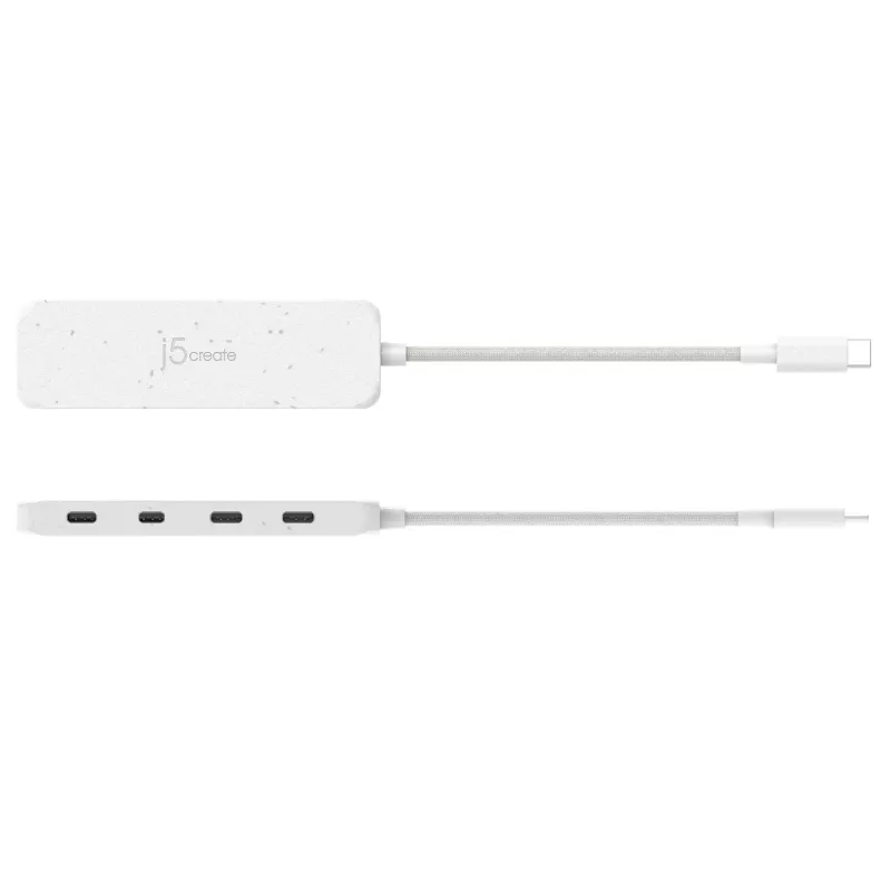 j5create keskkonnasõbralik USB-C 4-pordilise USB-C Gen 2 jaotur