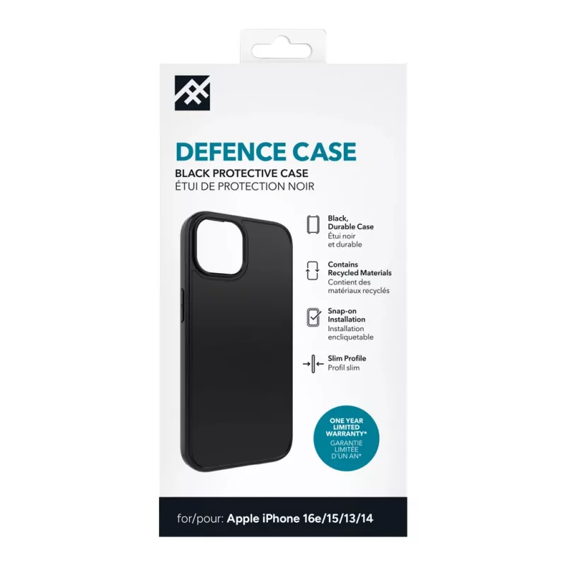 IFROGZ Defence ümbris iPhone 17e/16e/15/14/13 Must, kate, Apple, iPhone 17e/16e/15/14/13, 15,5 cm (6,1 tolli), Must