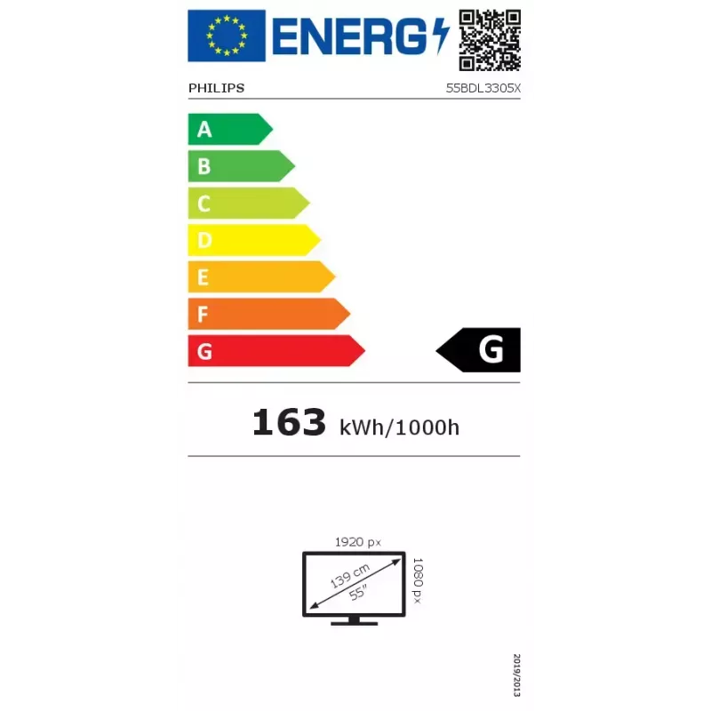 Monitor Philips 55BDL3305X 55 tolli LCD Full HD 1920 x 1080