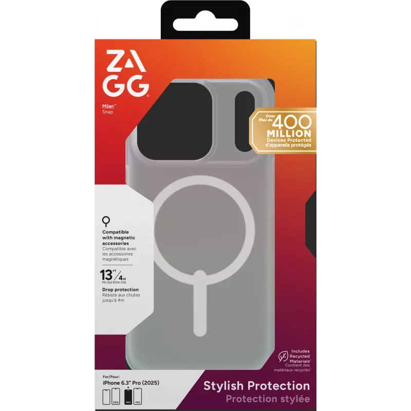 ZAGG Milan Snap ümbris Apple iPhone 17 Pro'le Irisdentsa, Ümbris, Apple, iPhone 17 Pro, 16 cm (6,3 inch), Mitmevärviline