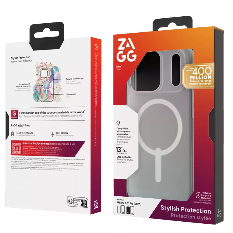 ZAGG Milan Snap ümbris Apple iPhone 17 Pro'le Irisdentsa, Ümbris, Apple, iPhone 17 Pro, 16 cm (6,3 inch), Mitmevärviline