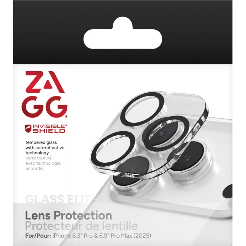 InvisibleShield Glass Elite objektiivikaitse Apple iPhone 17 Pro/Pro Max jaoks