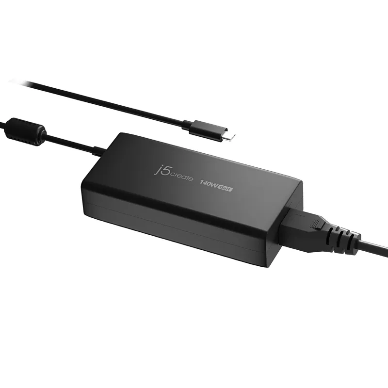 USB-C GaN laadija j5create JUP17140 140W PD3.1, siseruumides, must, 59×127×30,5 mm
