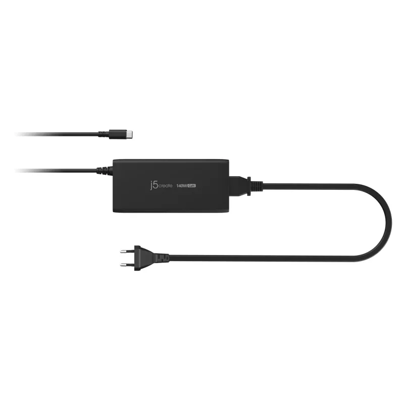 USB-C GaN laadija j5create JUP17140 140W PD3.1, siseruumides, must, 59×127×30,5 mm