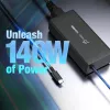 USB-C GaN laadija j5create JUP17140 140W PD3.1, siseruumides, must, 59×127×30,5 mm
