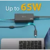 USB-C PD toiteadapter j5create JUP1265 — 65 W, siseruumidesse, must, plastik, 118×32×50 mm (EL)