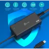 USB-C PD toiteadapter j5create JUP1265 — 65 W, siseruumidesse, must, plastik, 118×32×50 mm (EL)