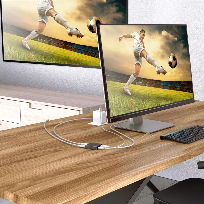j5create JDSH812 8K HDMI™ 2.1 2-suunaline jaotur, HDMI, 2x HDMI, 7680 x 4320 pikslit, Hall, Alumiinium, 8K Ultra HD