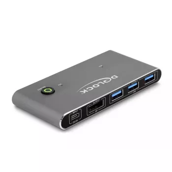 KVM-lüliti DeLOCK DisplayPort 8K 30 Hz USB 5 Gbps-ga