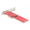 DeLOCK sisemine M.2 adapter 90889 PCIe 5.0 punane roostevaba teras
