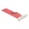 DeLOCK sisemine M.2 adapter 90889 PCIe 5.0 punane roostevaba teras
