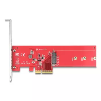 DeLOCK sisemine M.2 adapter 90889 PCIe 5.0 punane roostevaba teras