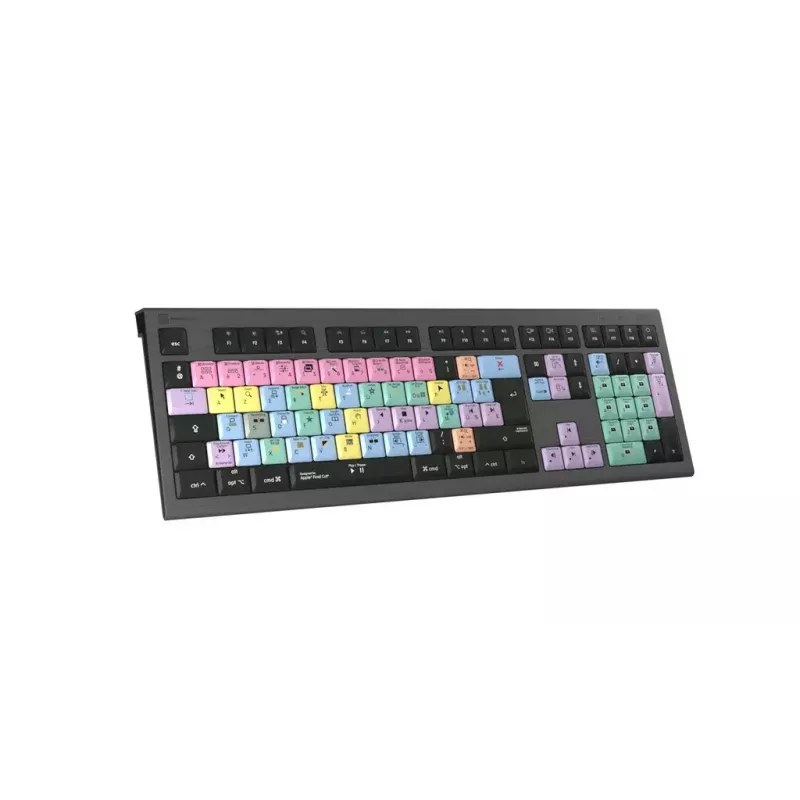 Klaviatuur LogicKeyboard LKB-FCPX10-A2M-FR juhtmega USB AZERTY prantsuse täissuuruses 105 klahvi must