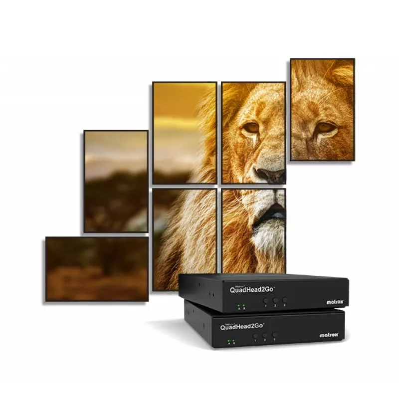 Matrox QuadHead2Go Q155 mitme monitori kontrolleri seade / Q2G-H4K2