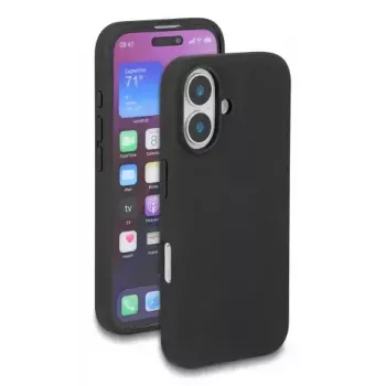 DELOCK iPhone 17 kaitsev silikoonist pehme puutega ümbris, must, sobib 6,3-tollise (16 cm) ekraaniga