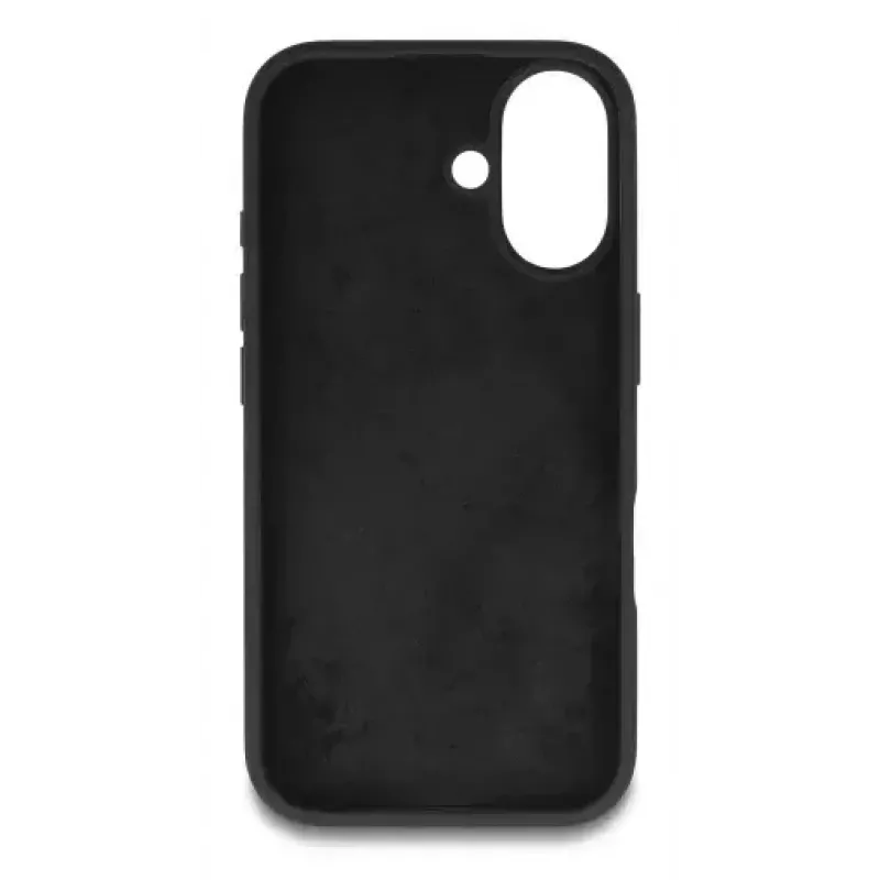 DELOCK iPhone 17 kaitsev silikoonist pehme puutega ümbris, must, sobib 6,3-tollise (16 cm) ekraaniga