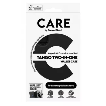 PanzerGlass Tango Two-in-One mobiiltelefoni ümbris 17 cm (6,7 tolli) Rahatasku Must