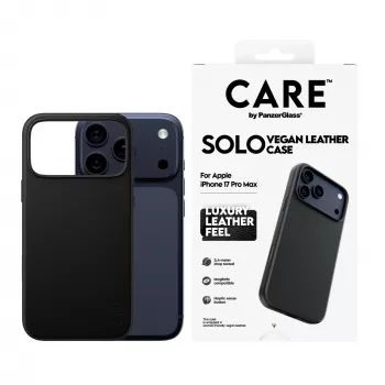 Kaitseümbris PanzerGlass CARE Solo iPhone 17 Pro Maxile, must