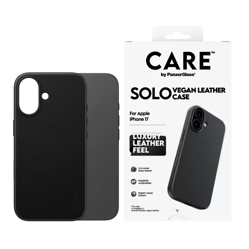 Telefoniümbrise PanzerGlass CARE™ Solo ümbris Must Apple iPhone 17 jaoks