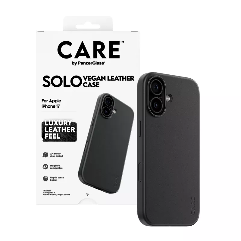Telefoniümbrise PanzerGlass CARE™ Solo ümbris Must Apple iPhone 17 jaoks
