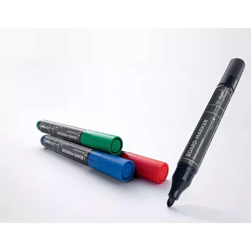 Marker Sigel BA010 4 tk Must Sinine Roheline Punane