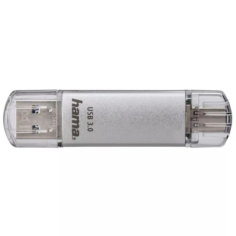Hama C-Laeta USB-mälupulk 16 GB USB-tüüp-A / USB-USB-C 3.2 Gen 1 (3.1 Gen 1) Hõbedane