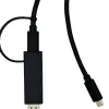 Yealink 330000008024 video kaabeladapter 1,2 m HDMI tüüp A (standardne) USB tüüp C Must