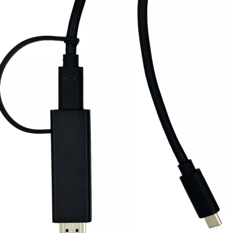 Yealink 330000008024 video kaabeladapter 1,2 m HDMI tüüp A (standardne) USB tüüp C Must