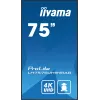 iiyama LH7575UHS-B1AG Signage Display digitaalne lameekraan 190,5 cm (75 tolli) LCD Wi-Fi 500 cd/m² 4K Ultra HD Must sisseehitatud protsessor Android 11 24/7