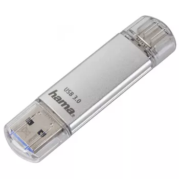 Hama C-Laeta USB-mälupulk 32 GB USB tüüp-A / USB USB-C 3.2 Gen 1 (3.1 Gen 1) Hõbedane