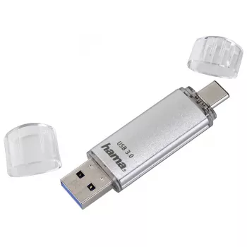 Hama C-Laeta USB-mälupulk 32 GB USB tüüp-A / USB USB-C 3.2 Gen 1 (3.1 Gen 1) Hõbedane