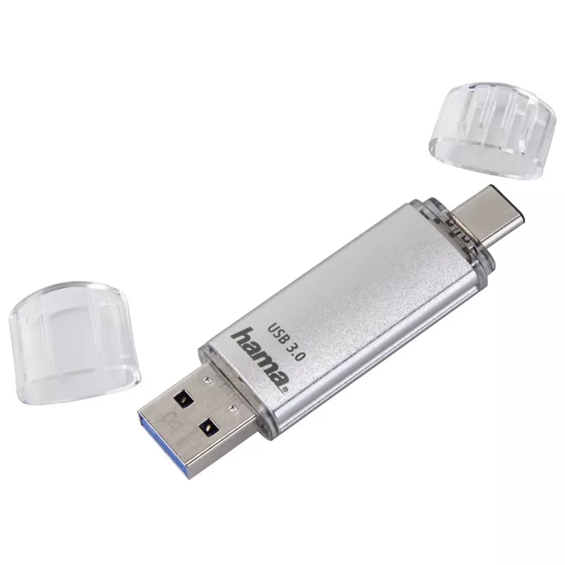 Hama C-Laeta USB-mälupulk 32 GB USB tüüp-A / USB USB-C 3.2 Gen 1 (3.1 Gen 1) Hõbedane