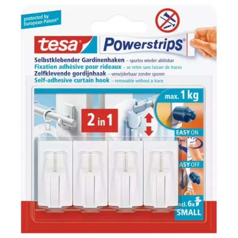 Konks Tesa 58034-00007 Valge 1 tk