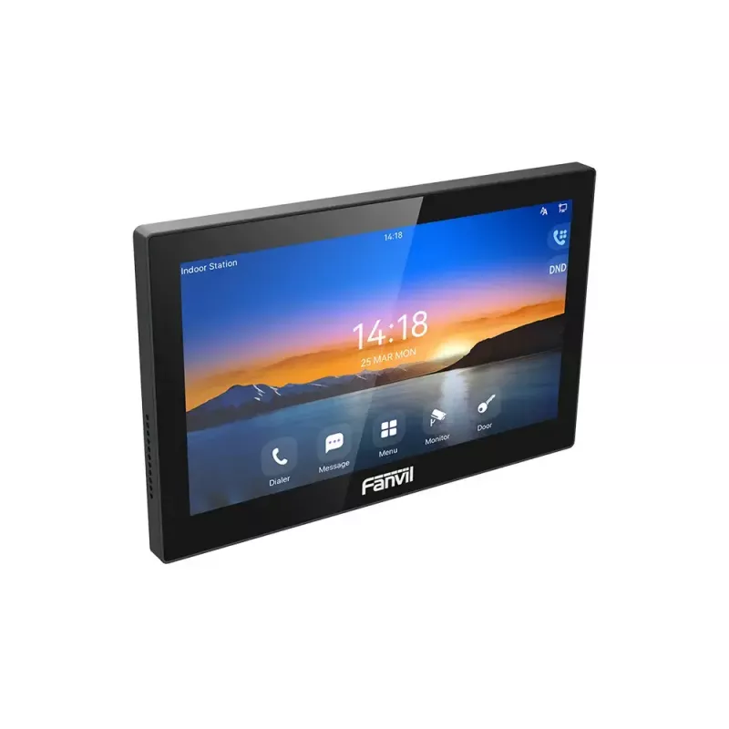 Video intercom Fanvil i504 17,8 cm (7 tolli) LCD, 1024×600, 1080p, Fast Ethernet, must