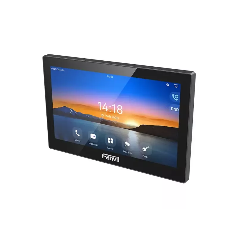 Video intercom Fanvil i504 17,8 cm (7 tolli) LCD, 1024×600, 1080p, Fast Ethernet, must