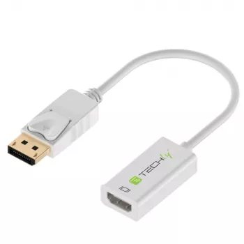 Techly DisplayPort 1.2 isane / HDMI emane adapter 15 cm valge IADAP DP-HDMIF2