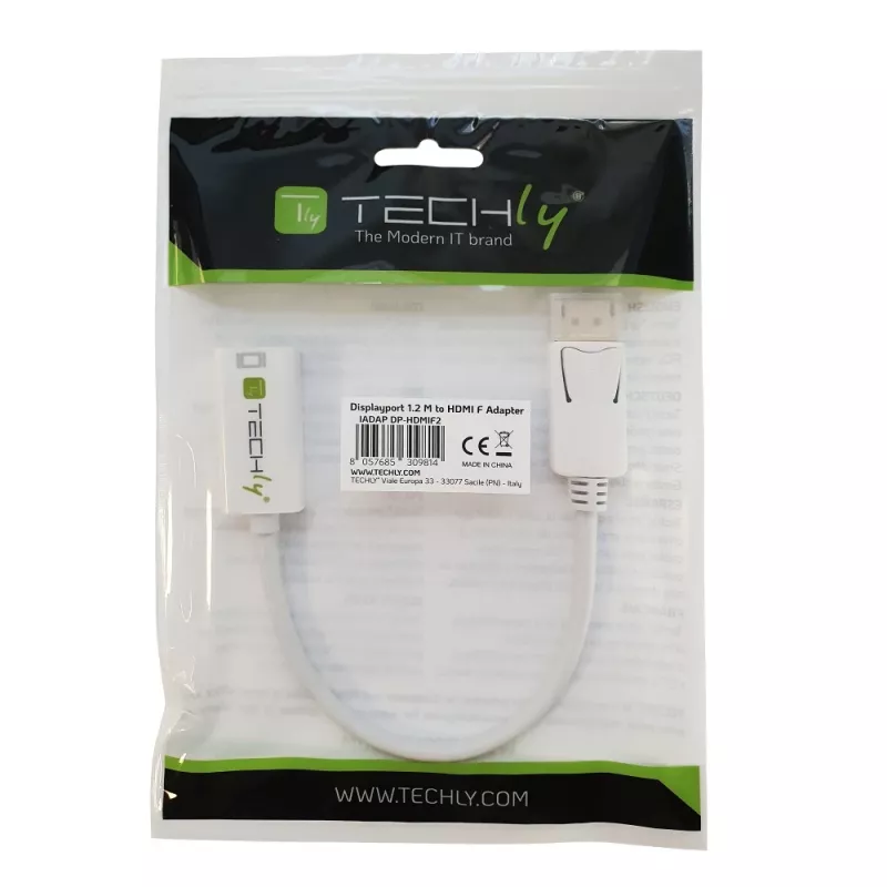 Techly DisplayPort 1.2 isane / HDMI emane adapter 15 cm valge IADAP DP-HDMIF2