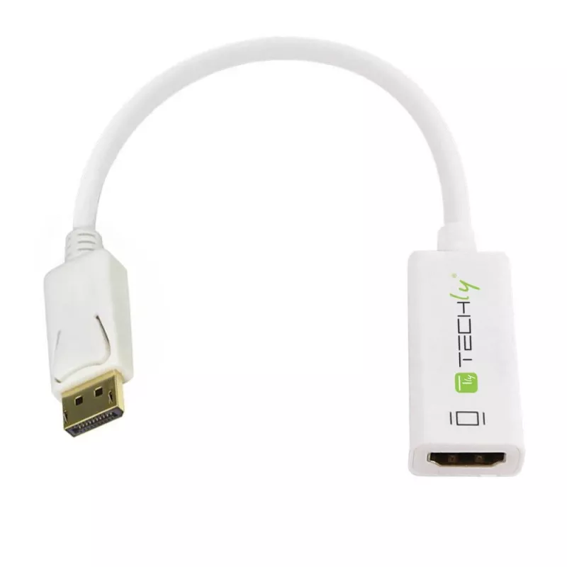 Techly DisplayPort 1.2 isane / HDMI emane adapter 15 cm valge IADAP DP-HDMIF2