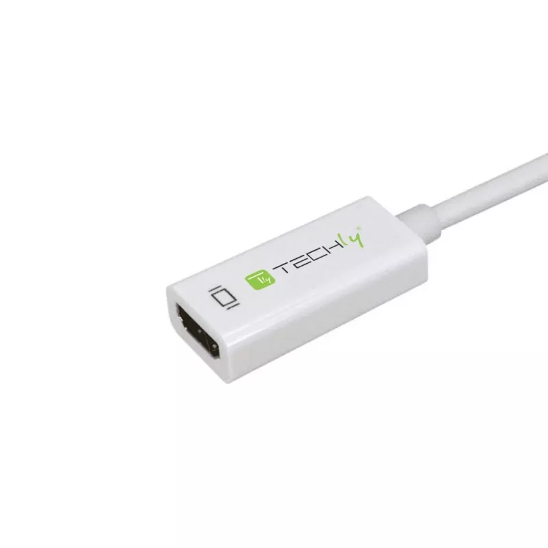 Techly DisplayPort 1.2 isane / HDMI emane adapter 15 cm valge IADAP DP-HDMIF2