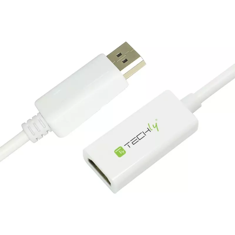 Techly DisplayPort 1.2 isane / HDMI emane adapter 15 cm valge IADAP DP-HDMIF2