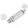Hama C-Laeta USB-mälupulk 256 GB USB Type-A / USB USB-C 3.2 Gen 1 (3.1 Gen 1) Hõbedane